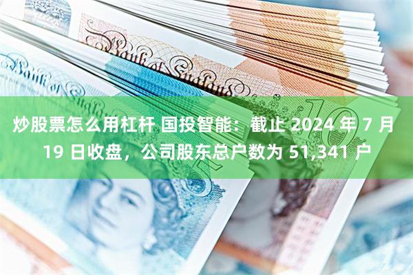 炒股票怎么用杠杆 国投智能：截止 2024 年 7 月 19 日收盘，公司股东总户数为 51,341 户