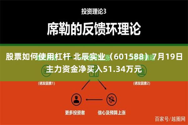 股票如何使用杠杆 北辰实业（601588）7月19日主力资金净买入51.34万元