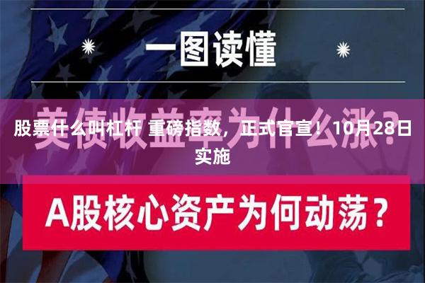 股票什么叫杠杆 重磅指数，正式官宣！10月28日实施